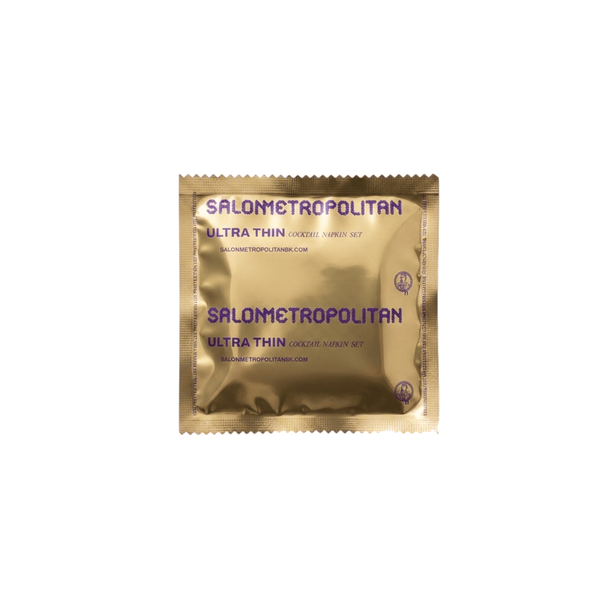 Use Protection cocktail napkin set, foil-sealed packaging